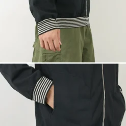 GOOD ON / Striped Rib Tee Track Jacket