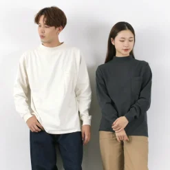 GOODWEAR / Long Sleeve Mock Neck Pocket T-Shirt