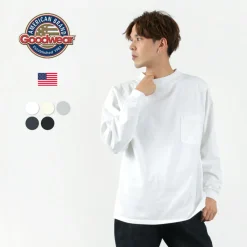 GOODWEAR / Long Sleeve Mock Neck Pocket T-Shirt