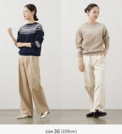 HARLEY OF SCOTLAND / Fair Isle Crew Neck Sweater