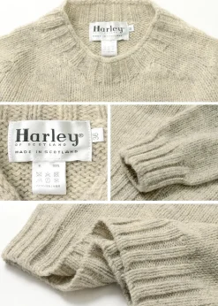 HARLEY OF SCOTLAND / M3480-7 Shetland mid-gauge crew neck knit jumper