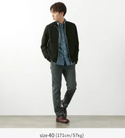 HARRISS / Knit Suede Double Zip Riders