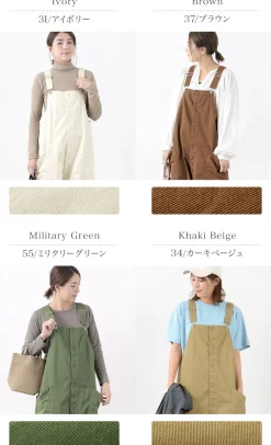 HARVESTY / Overalls / Chino Cross Dye