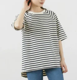 HAVE A GOOD DAY / Stripe Loose Short Sleeve T-Shirt