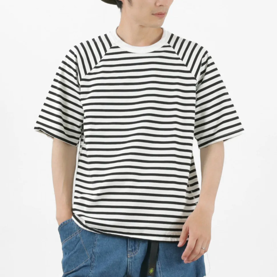 HAVE A GOOD DAY / Stripe Loose Short Sleeve T-Shirt