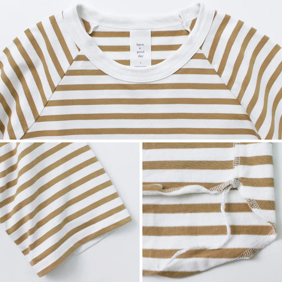 HAVE A GOOD DAY / Stripe Loose Short Sleeve T-Shirt