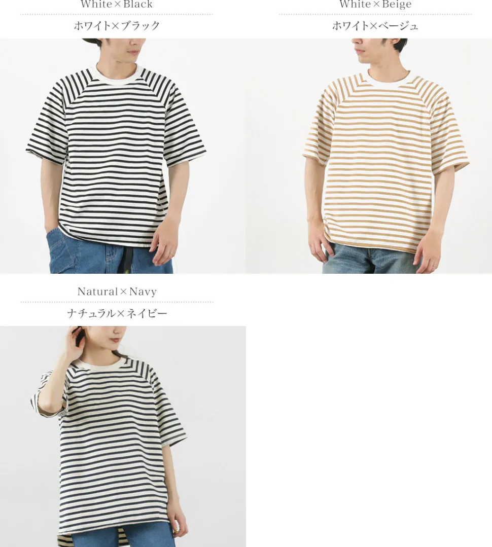 HAVE A GOOD DAY / Stripe Loose Short Sleeve T-Shirt