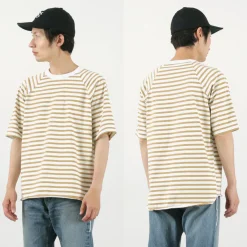 HAVE A GOOD DAY / Stripe Loose Short Sleeve T-Shirt