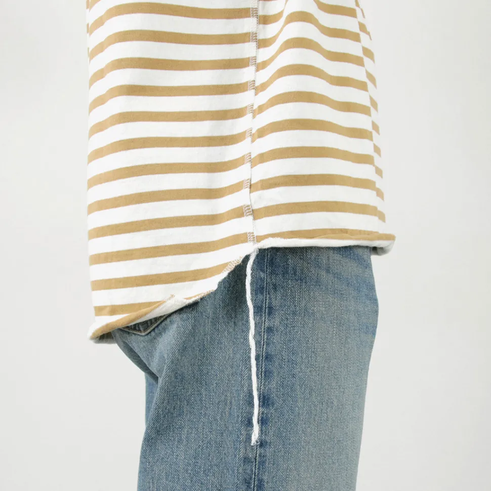 HAVE A GOOD DAY / Stripe Loose Short Sleeve T-Shirt