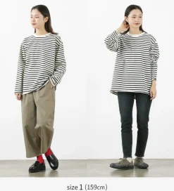 HAVE A GOOD DAY / Striped Loose Long Sleeve T-Shirt