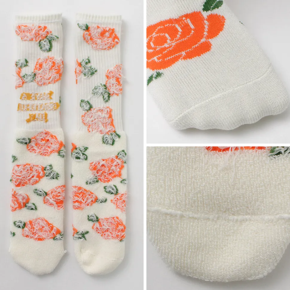 HAVE A GRATEFUL DAY / Crew Socks Flower