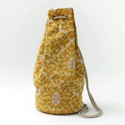 HAVE A GRATEFUL DAY / Retro damask fabric shoulder bag