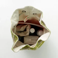 HAVE A GRATEFUL DAY / Retro damask fabric shoulder bag