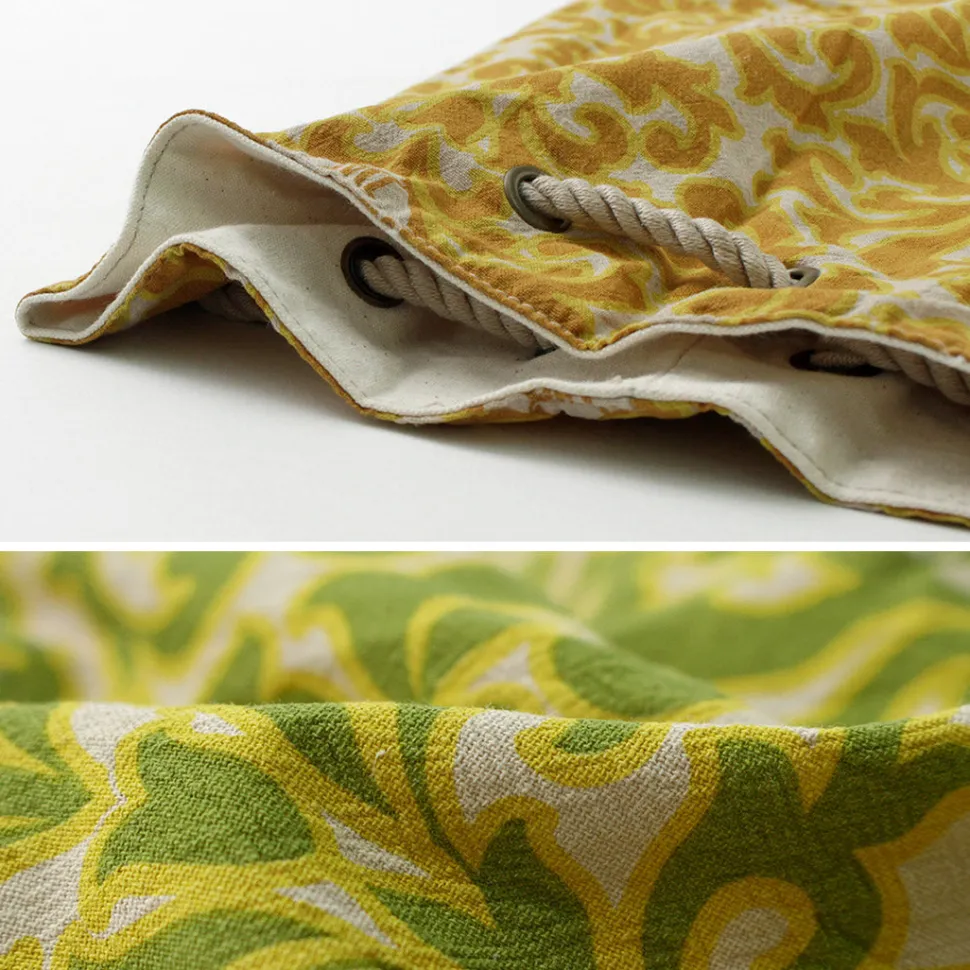 HAVE A GRATEFUL DAY / Retro damask fabric shoulder bag