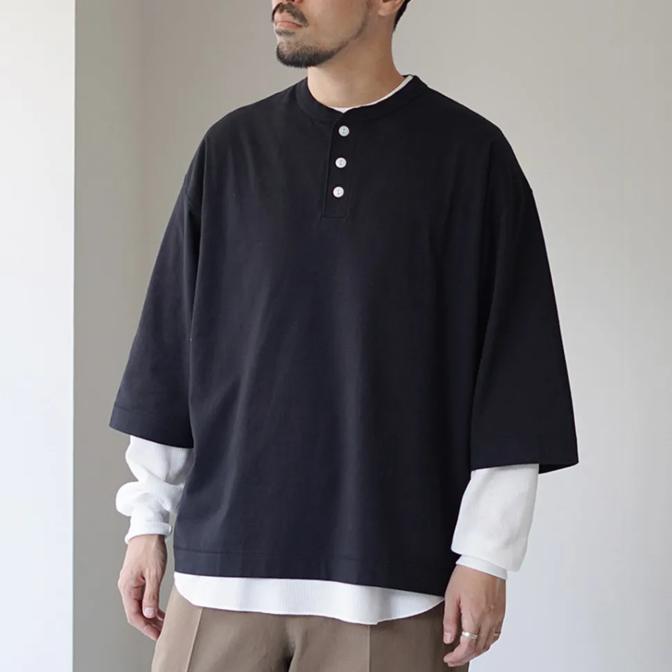 HEALTHKNIT / 2 Pack T-Shirt 7/10 Sleeve + Long Sleeve Waffle