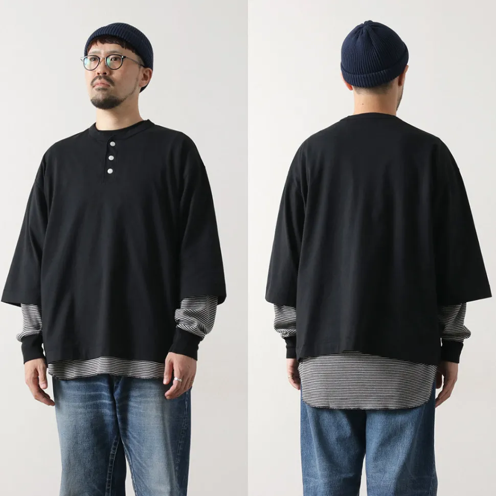 HEALTHKNIT / 2 Pack T-Shirt 7/10 Sleeve + Long Sleeve Waffle