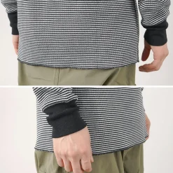 HEALTHKNIT / Basic Waffle Henley Neck Long Sleeve