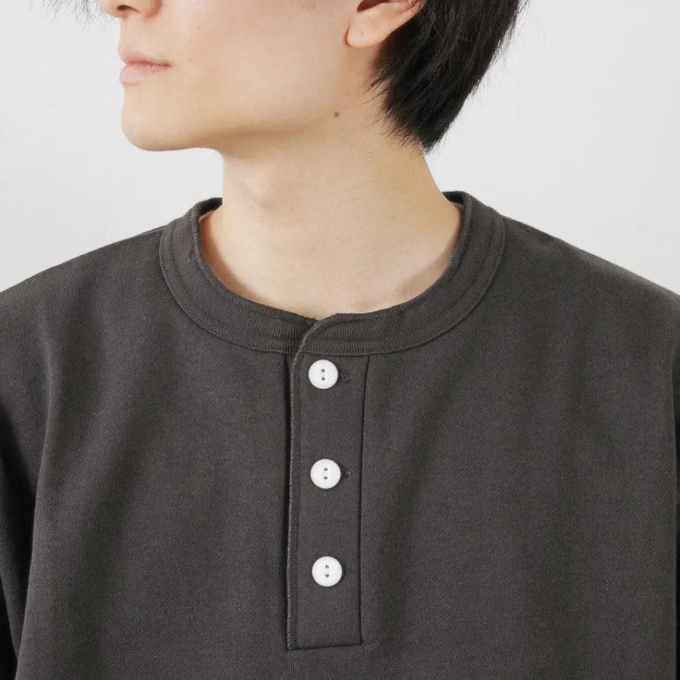 HEALTHKNIT / Classic Sweatshirt Henley Neck Long Sleeve