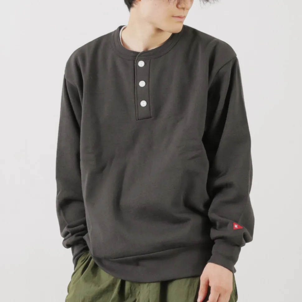 HEALTHKNIT / Classic Sweatshirt Henley Neck Long Sleeve