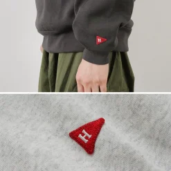 HEALTHKNIT / Classic Sweatshirt Henley Neck Long Sleeve