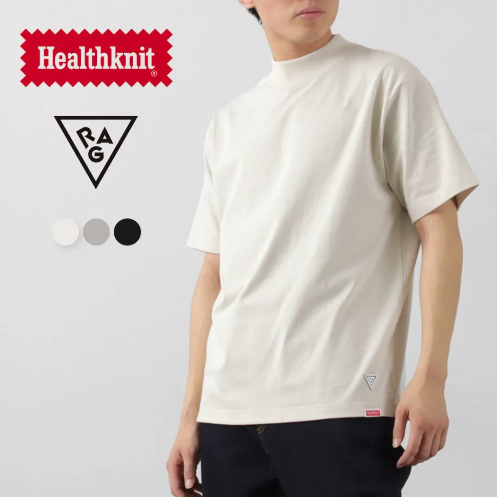 HEALTHKNIT / HEALTHKNIT×RAGMock Neck T-Shirt