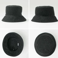 HICOSAKA / Paper Knit Bucket Ribbon Hat