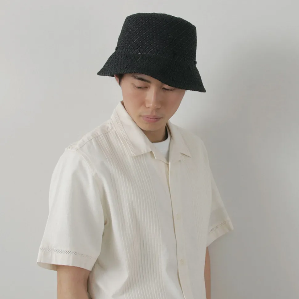 HICOSAKA / Paper Knit Bucket Ribbon Hat