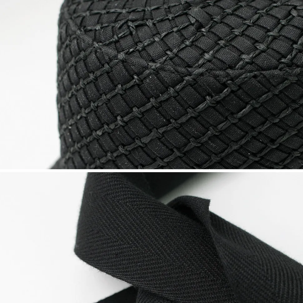 HICOSAKA / Paper Knit Bucket Ribbon Hat