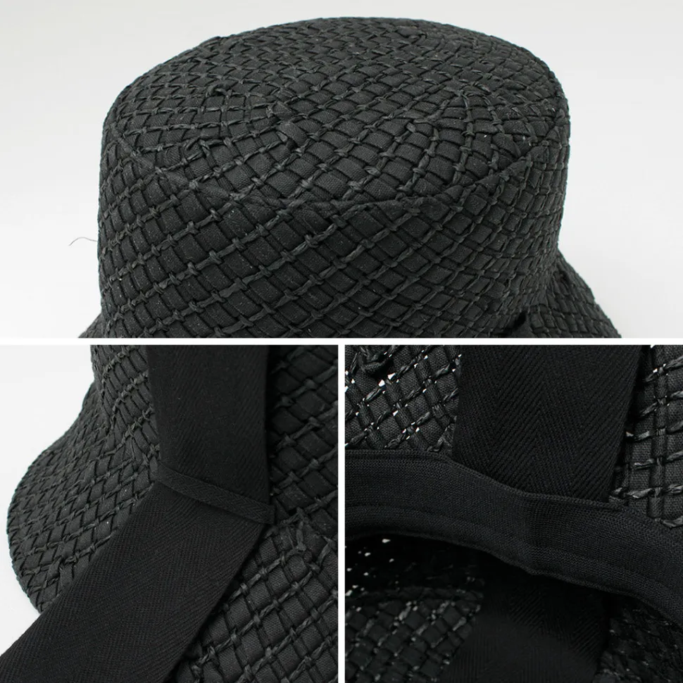HICOSAKA / Paper Knit Bucket Ribbon Hat