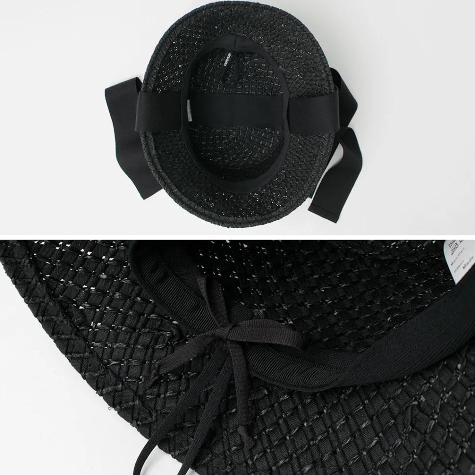 HICOSAKA / Paper Knit Bucket Ribbon Hat