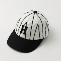 HICOSAKA / Striped 8 Panel Logo Cap