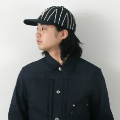 HICOSAKA / Striped 8 Panel Logo Cap