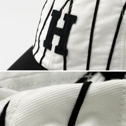 HICOSAKA / Striped 8 Panel Logo Cap