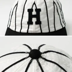 HICOSAKA / Striped 8 Panel Logo Cap