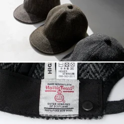 HIGHER / Harris Tweed Herringbone Cap HT24035