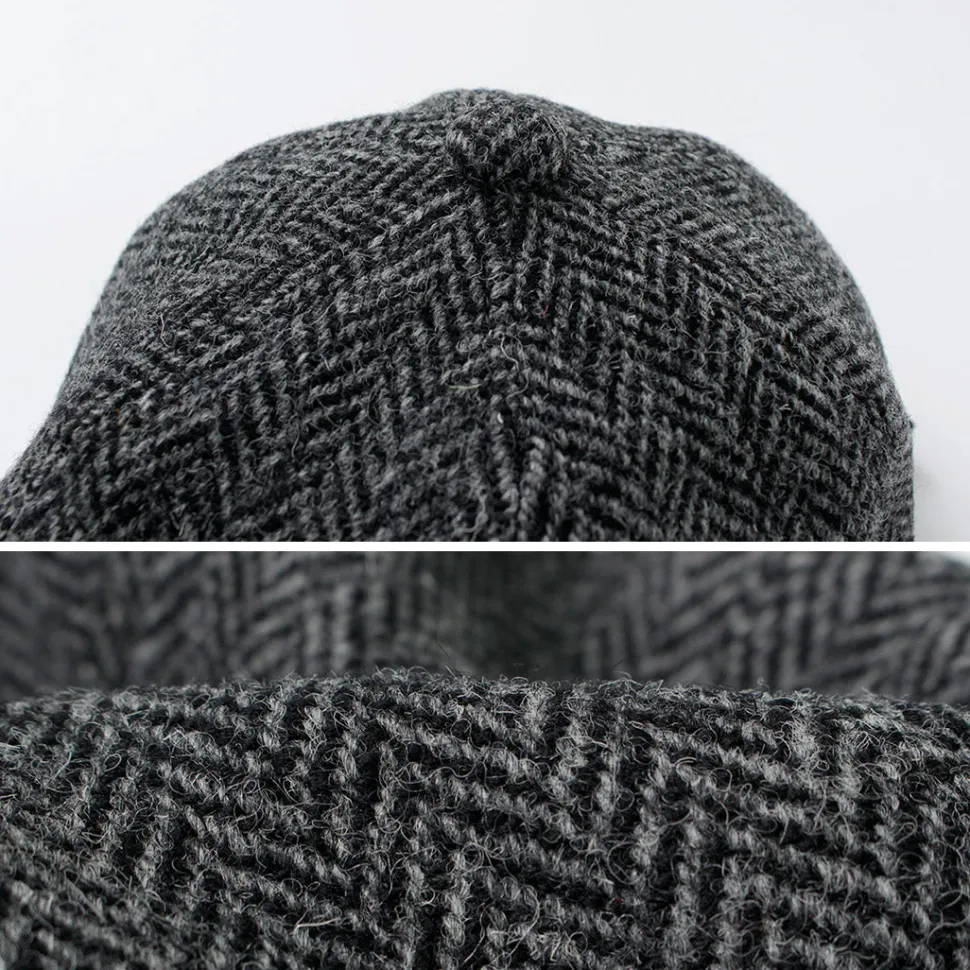 HIGHER / Harris Tweed Herringbone Cap HT24035