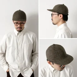 HIGHER / Harris Tweed Herringbone Cap HT24035