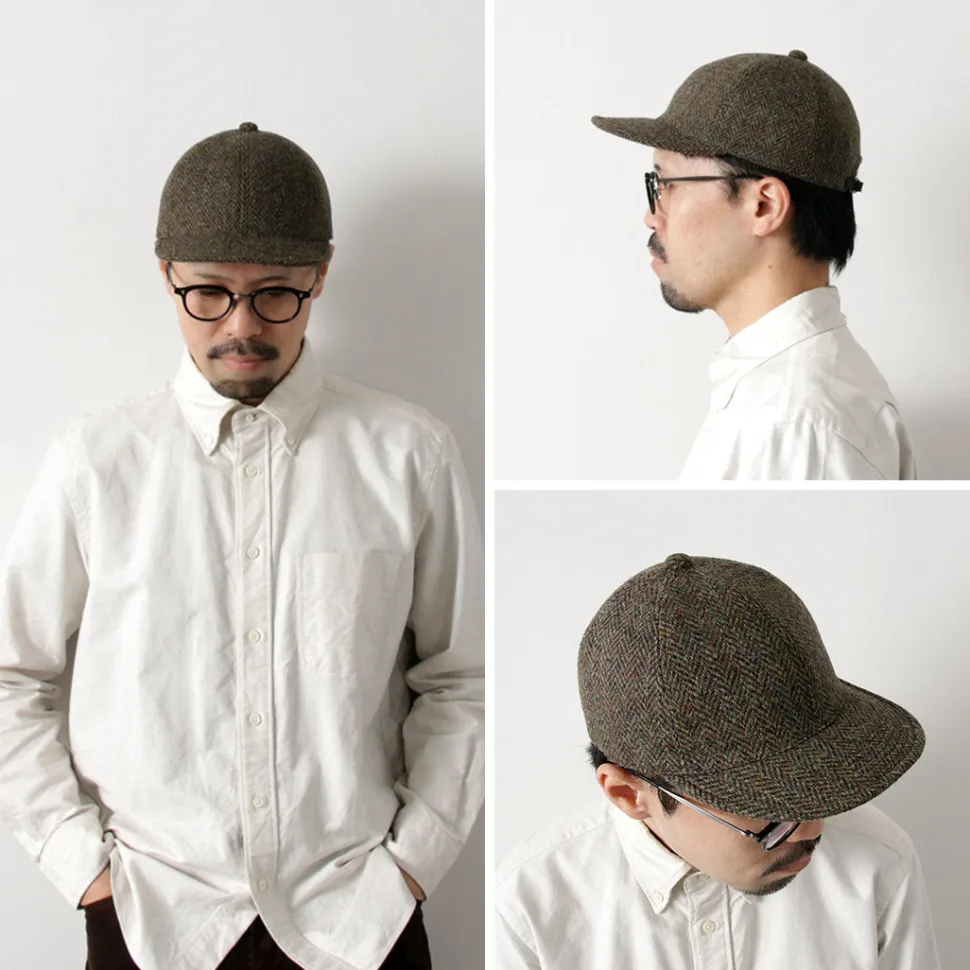 HIGHER / Harris Tweed Herringbone Cap HT24035