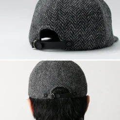 HIGHER / Harris Tweed Herringbone Cap HT24035