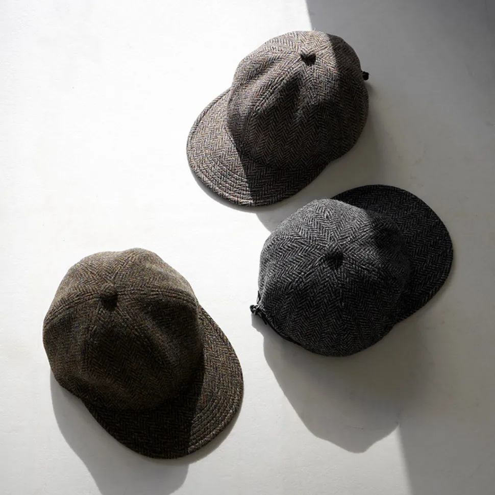 HIGHER / Harris Tweed Herringbone Cap HT24035