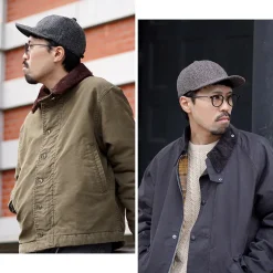 HIGHER / Harris Tweed Herringbone Cap HT24035