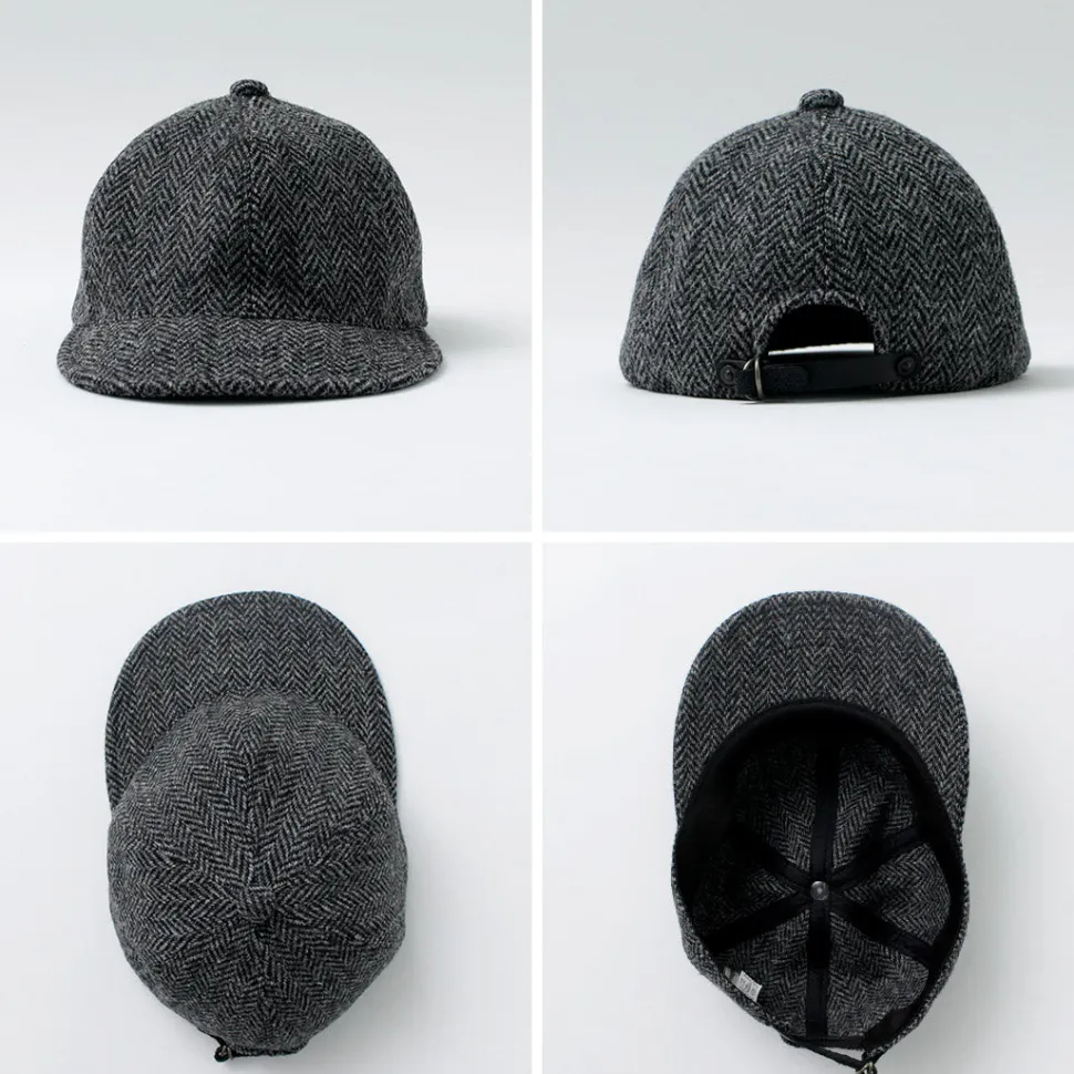 HIGHER / Harris Tweed Herringbone Cap HT24035