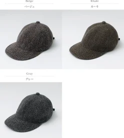 HIGHER / Harris Tweed Herringbone Cap HT24035
