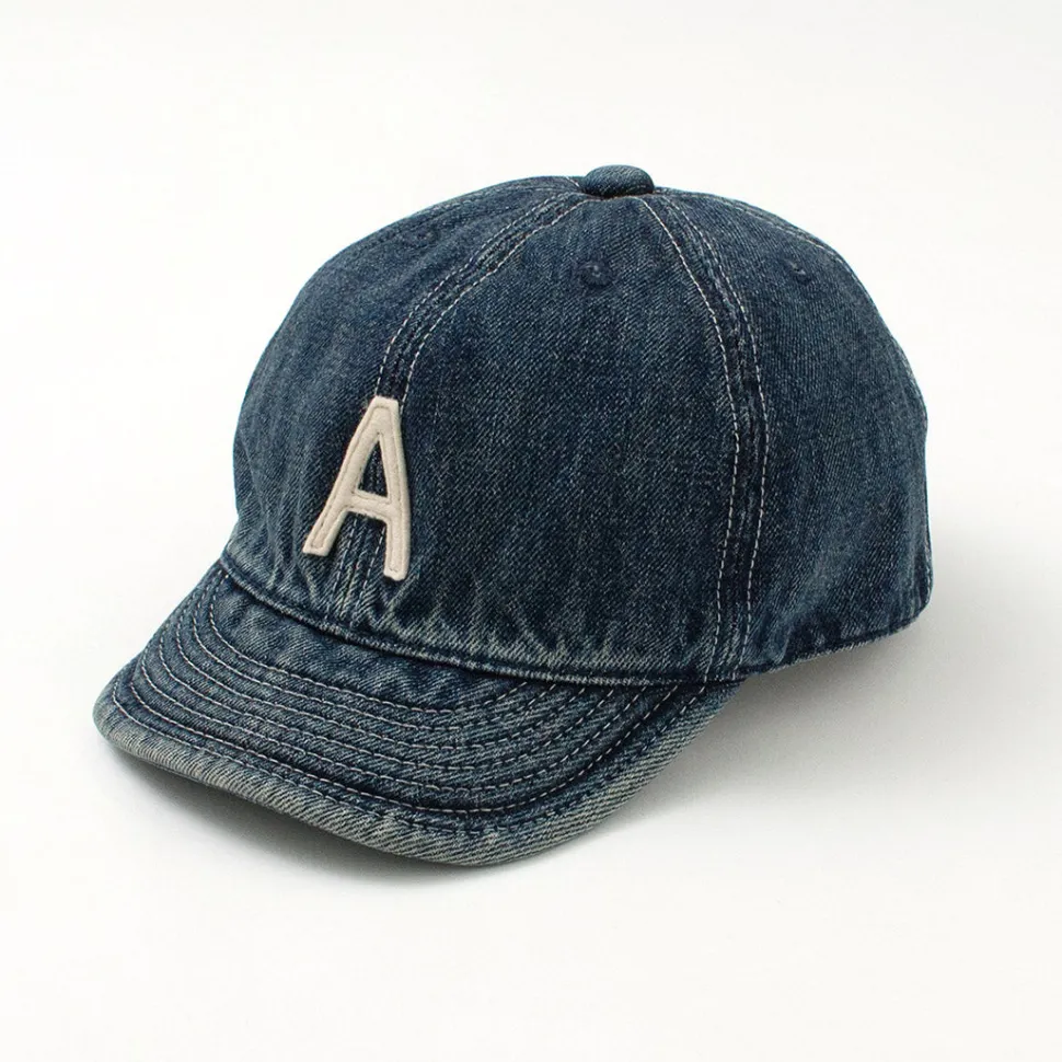 HIGHER / Selvage denim cap with initials badge