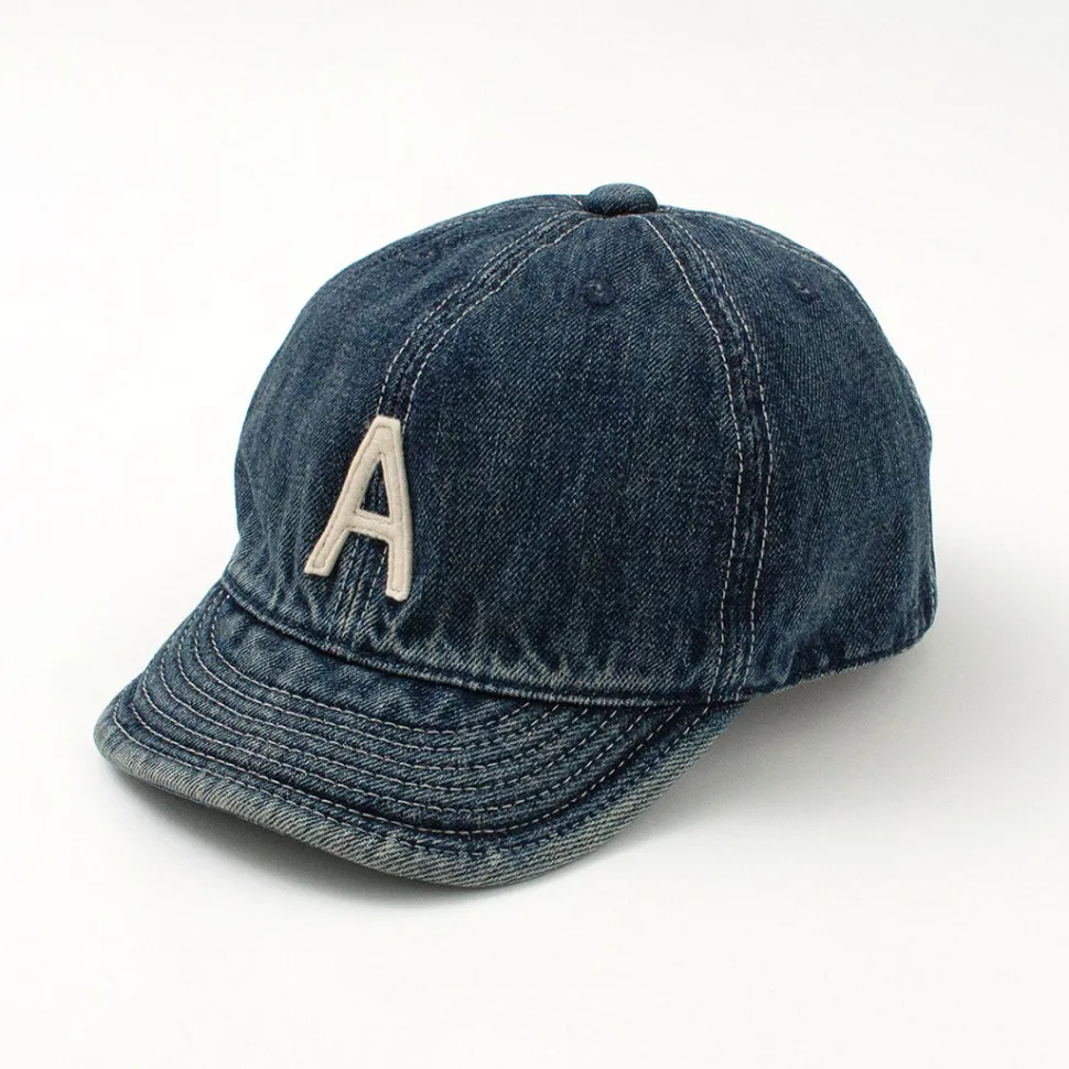 HIGHER / Selvage denim cap with initials badge