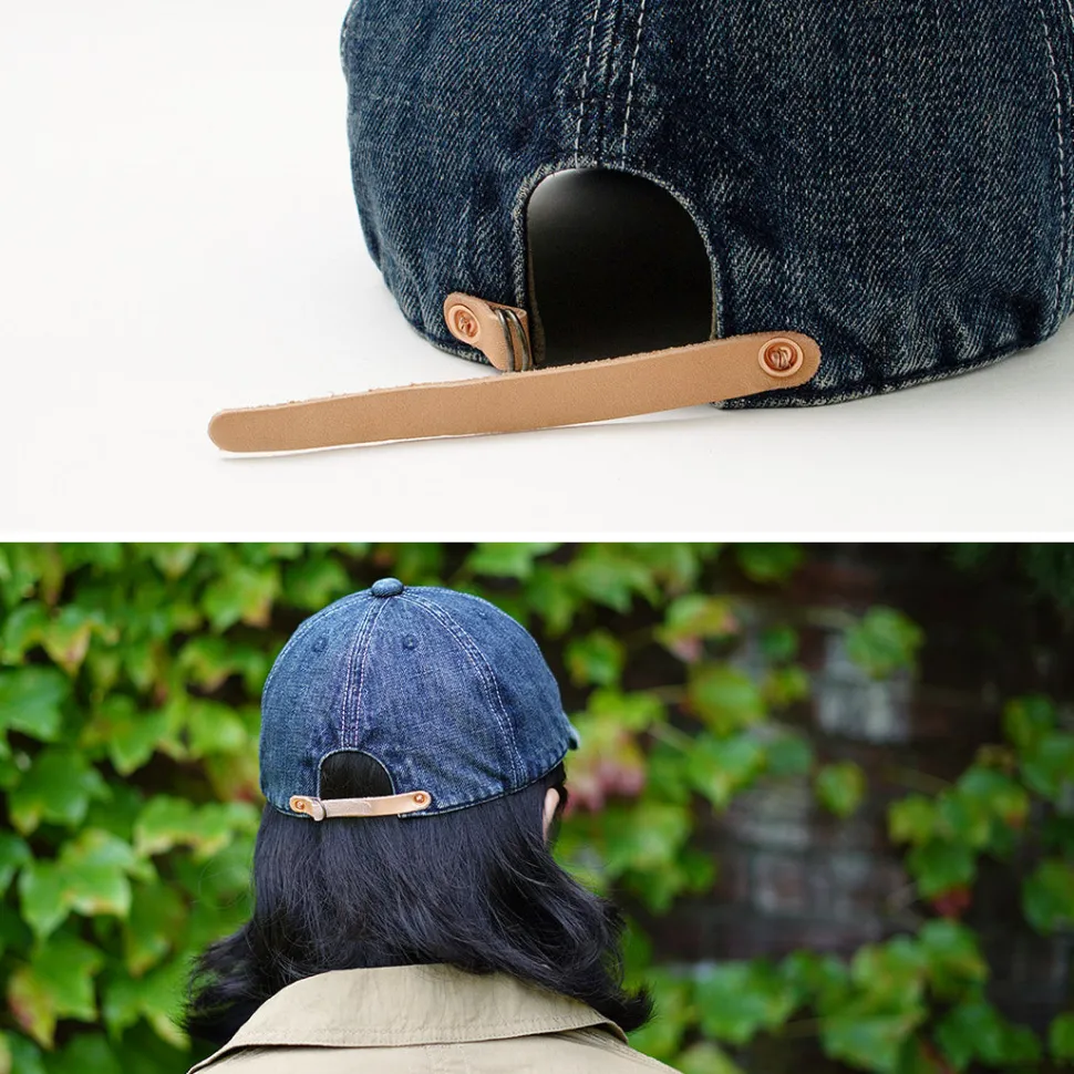 HIGHER / Selvage denim cap with initials badge