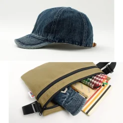 HIGHER / Selvage denim cap with initials badge