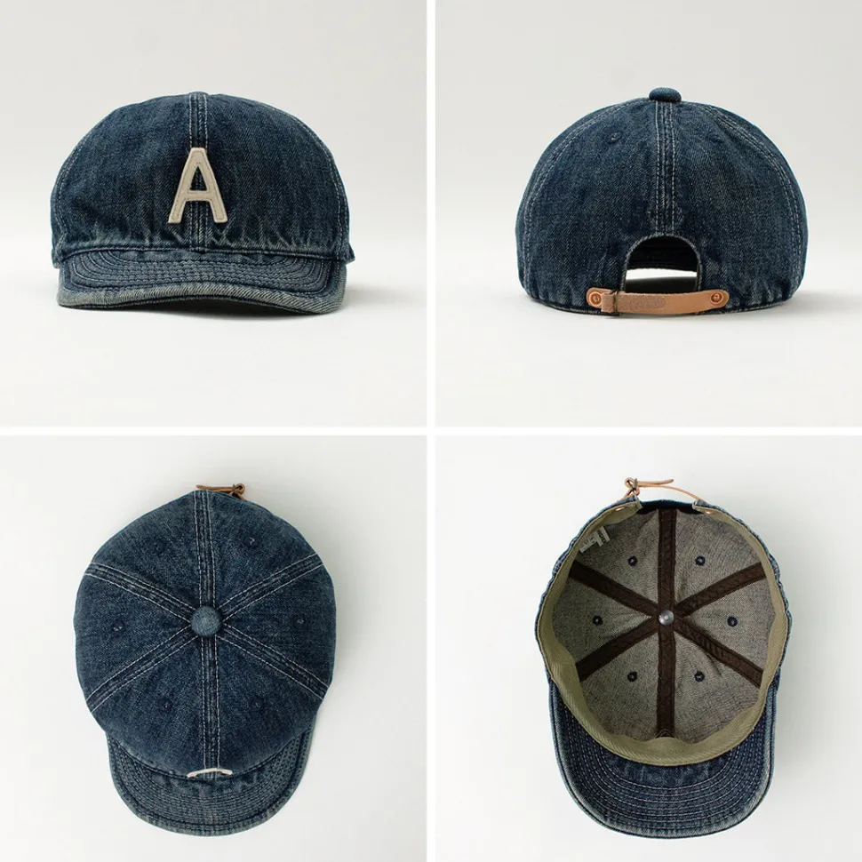 HIGHER / Selvage denim cap with initials badge