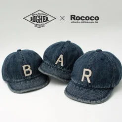 HIGHER / Selvage denim cap with initials badge