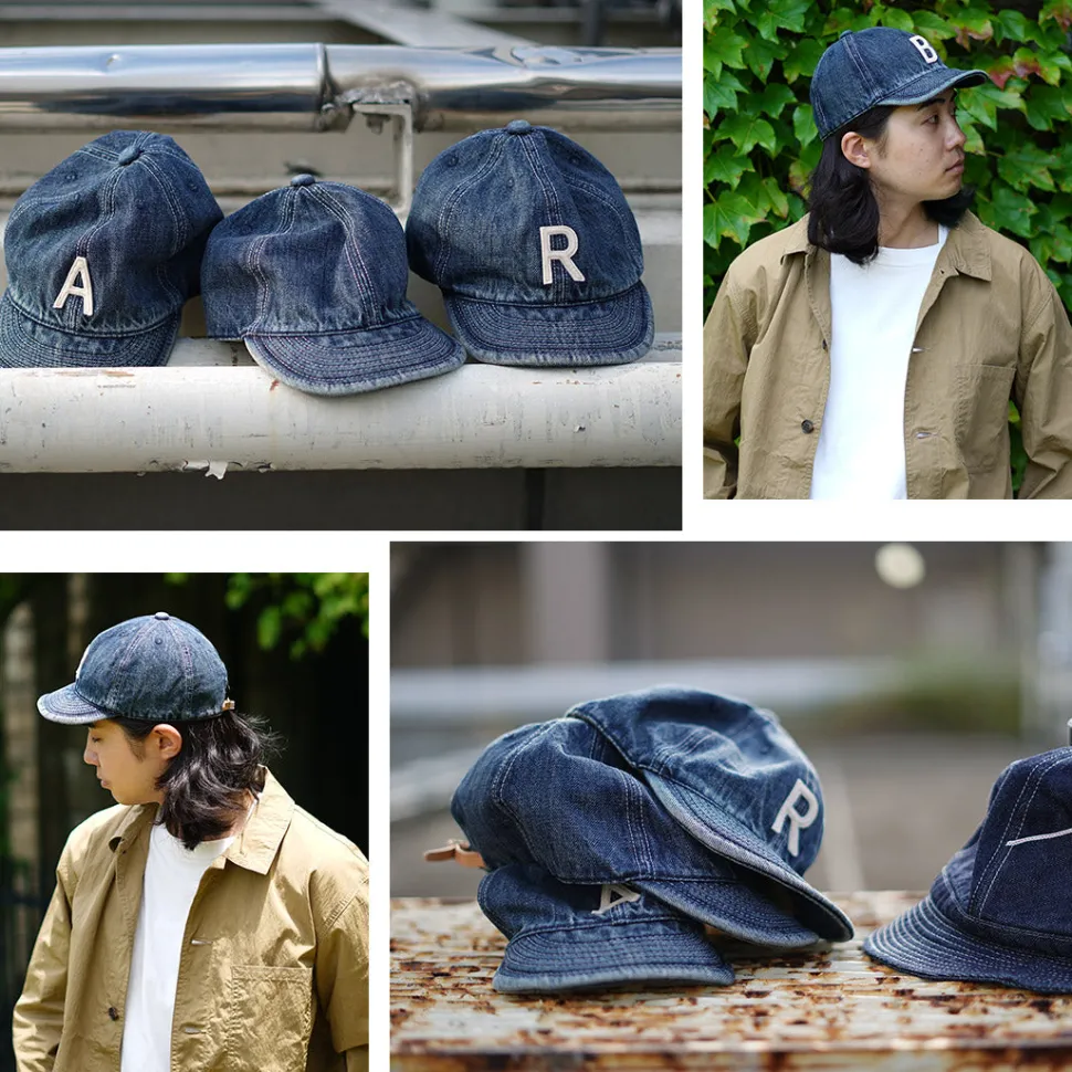 HIGHER / Selvage denim cap with initials badge